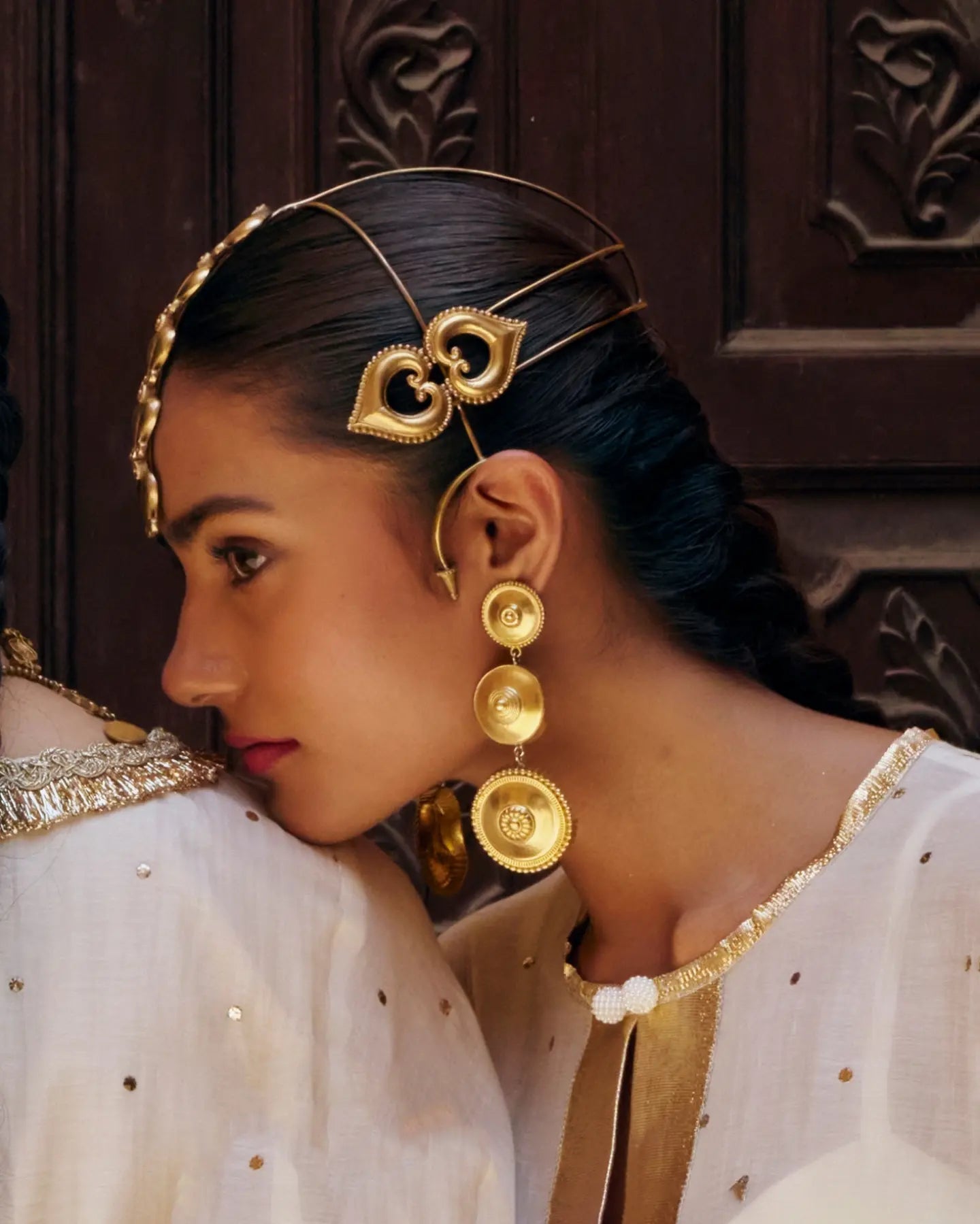 Anki Bunki Aditi – Vartula- Gold Brass Earrings - CiceroniEarringsAnki Bunki