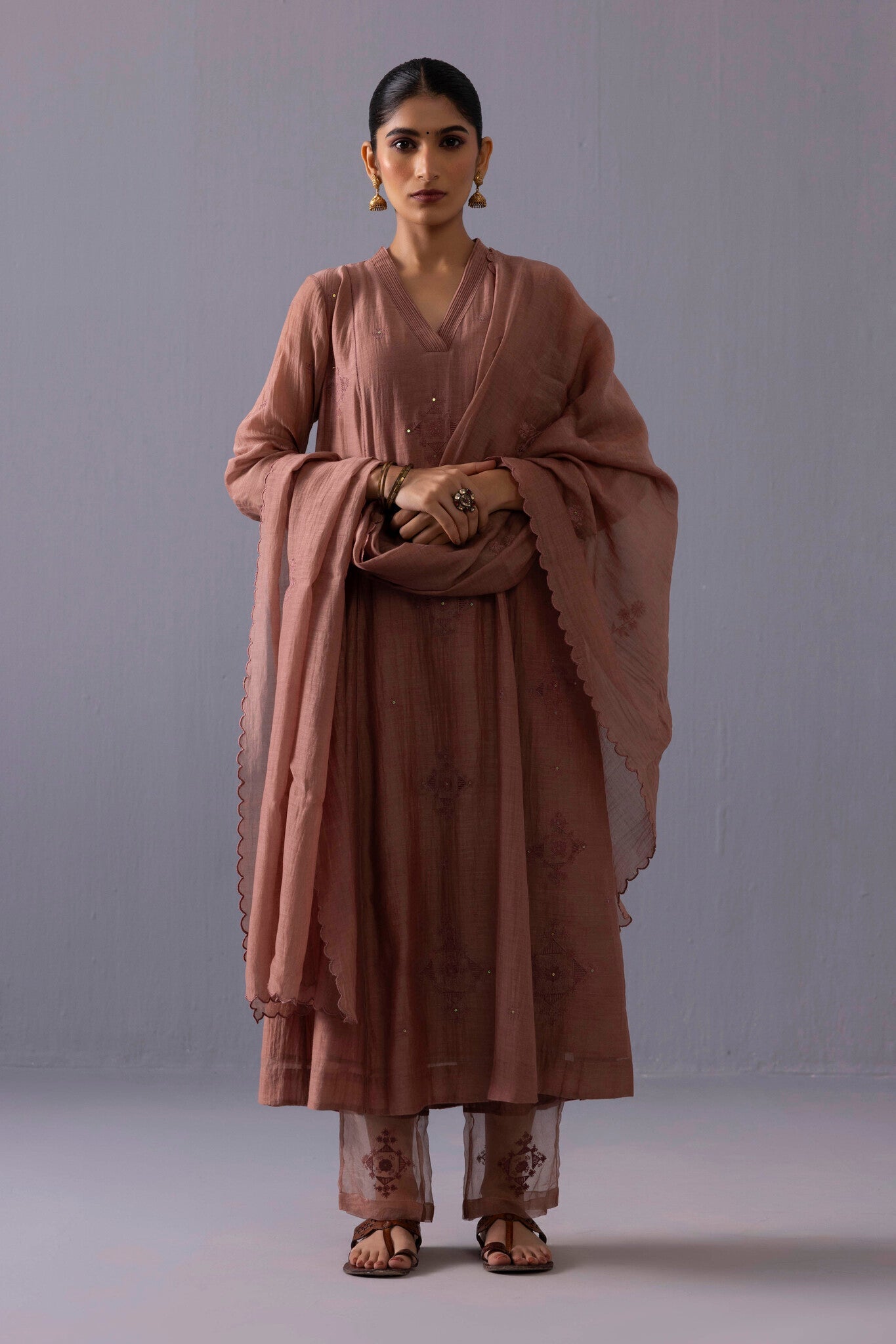 Ankita Kurta Set - Brown - CiceroniKurta SetsLabel Shreya Sharma