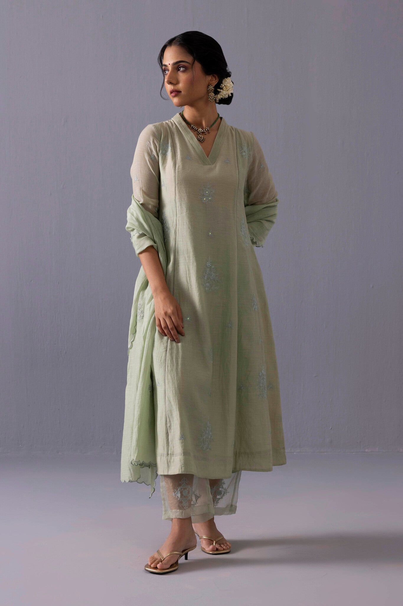 Ankita Kurta Set - Green - CiceroniKurta SetsLabel Shreya Sharma