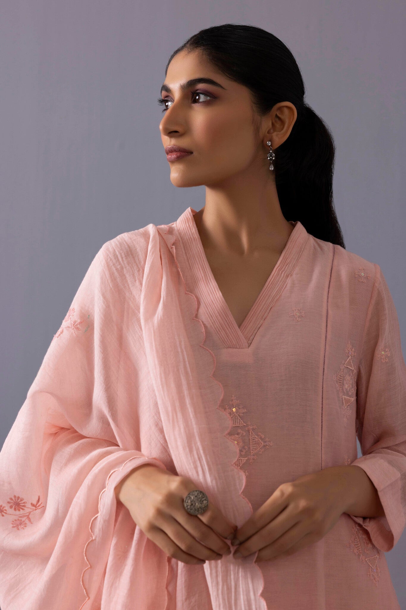 Ankita Kurta Set - Powder Pink - CiceroniKurta SetsLabel Shreya Sharma