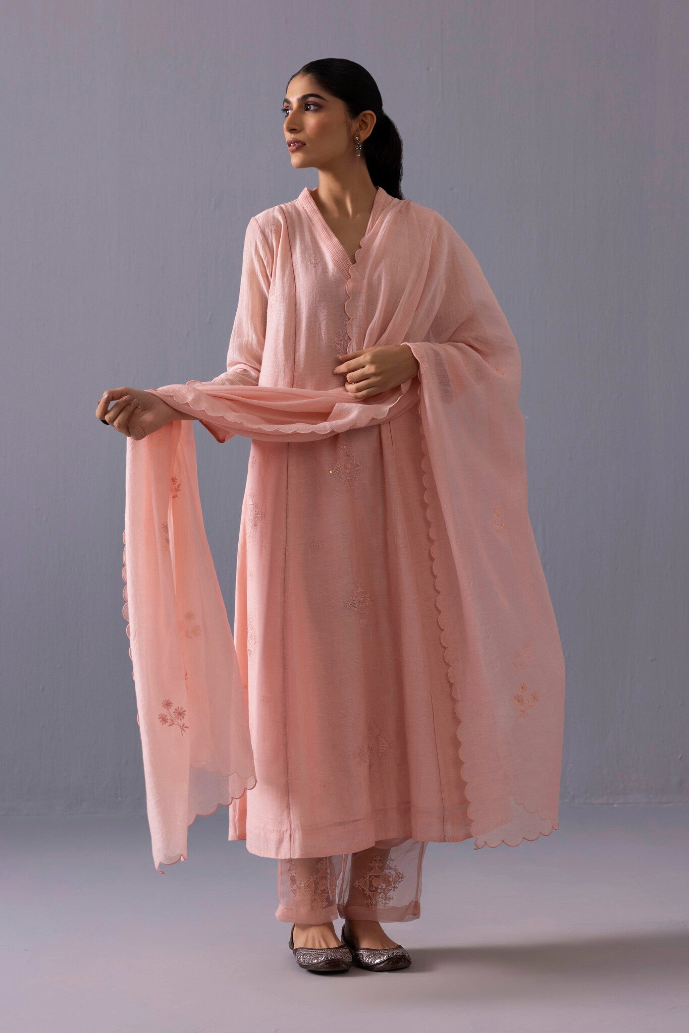 Ankita Kurta Set - Powder Pink - CiceroniKurta SetsLabel Shreya Sharma