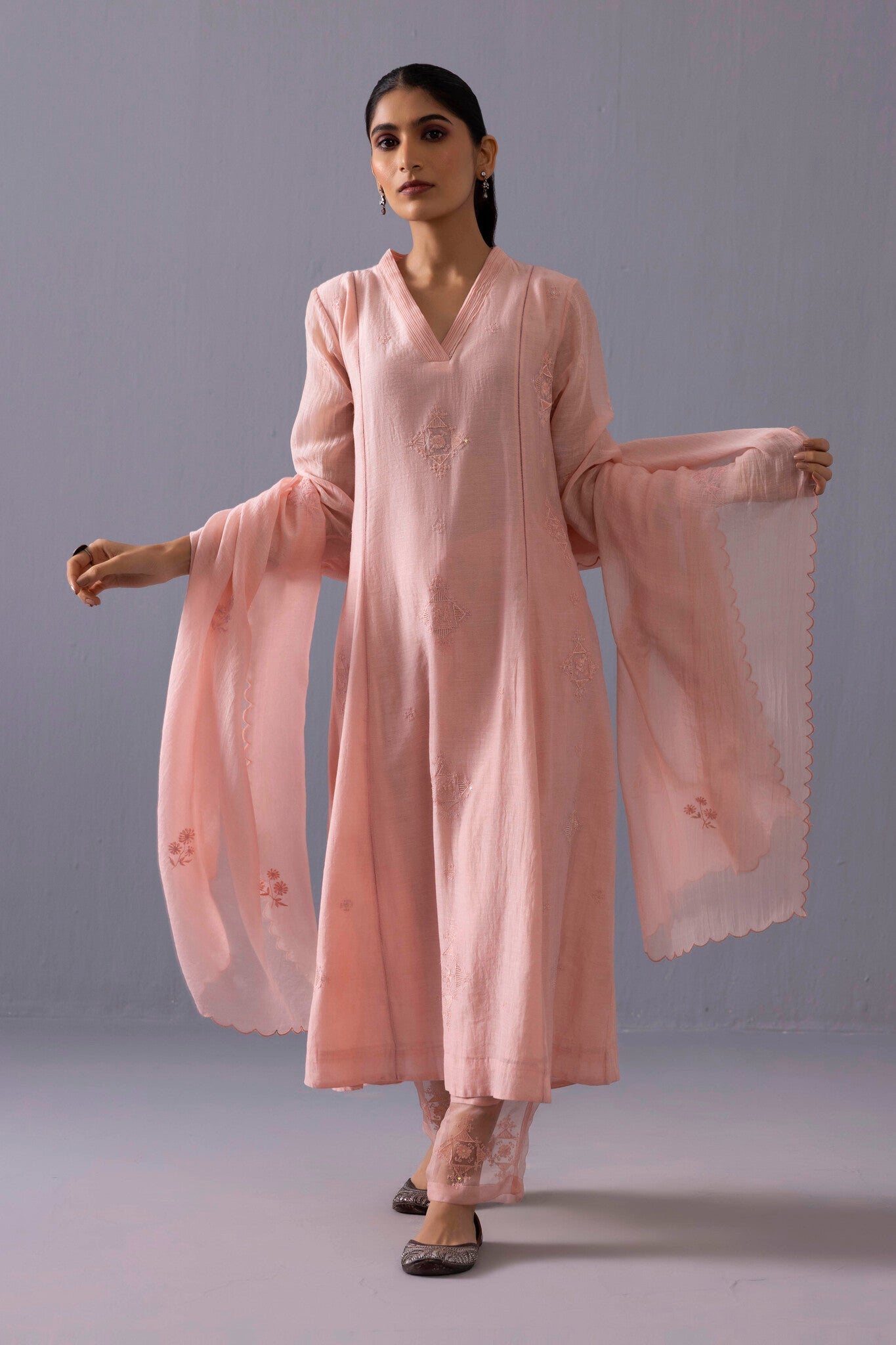 Ankita Kurta Set - Powder Pink - CiceroniKurta SetsLabel Shreya Sharma