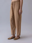 Annam Beige Trousers - CiceroniWomen PantsShades of India