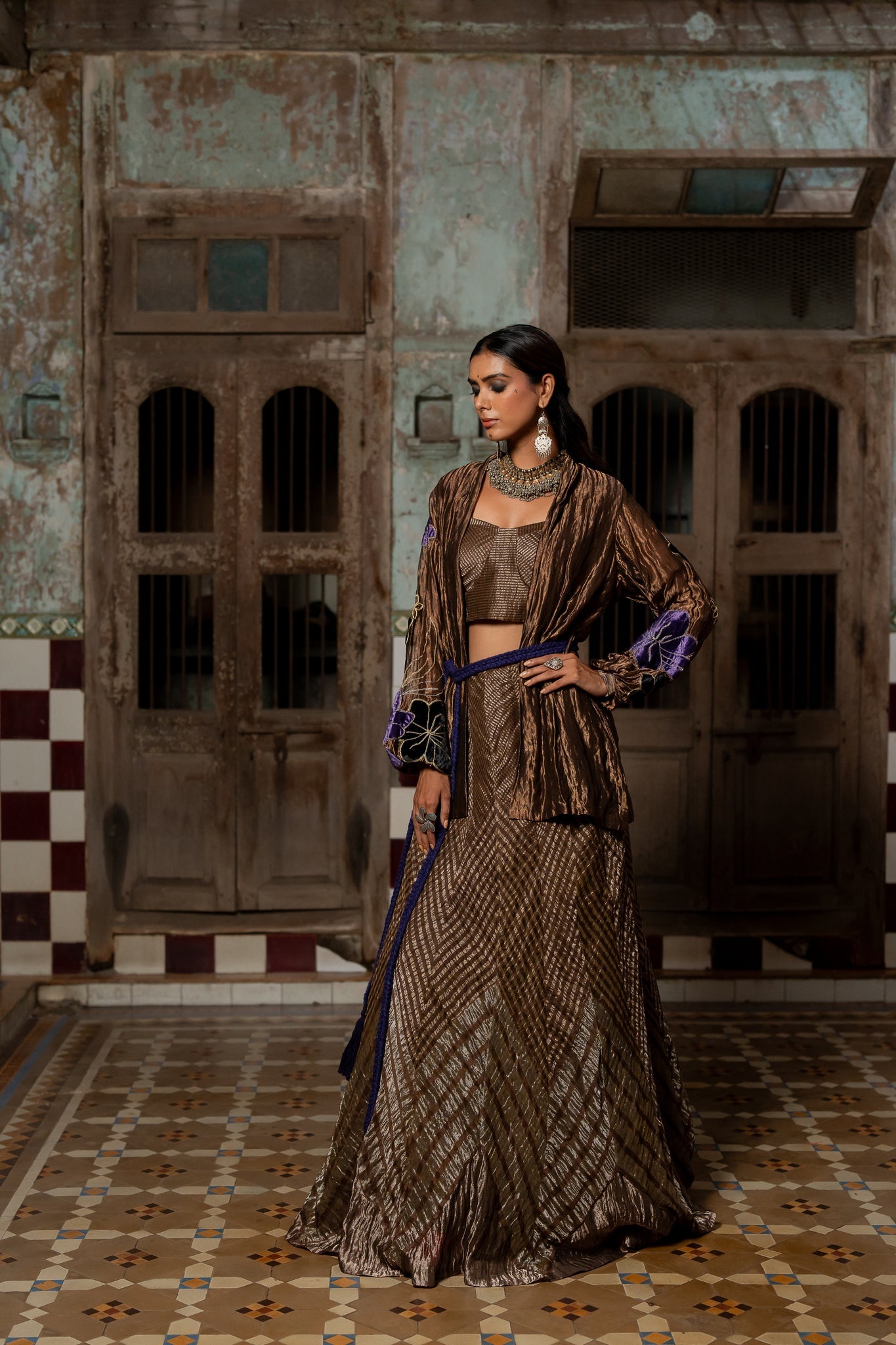 Antara Bustier and Skirt - CiceroniLehenga SetChambray &amp; Co.