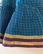 Aparajita Blue Gold Checks Infant Tiered Festive Dress - CiceroniDressesLove The World Today