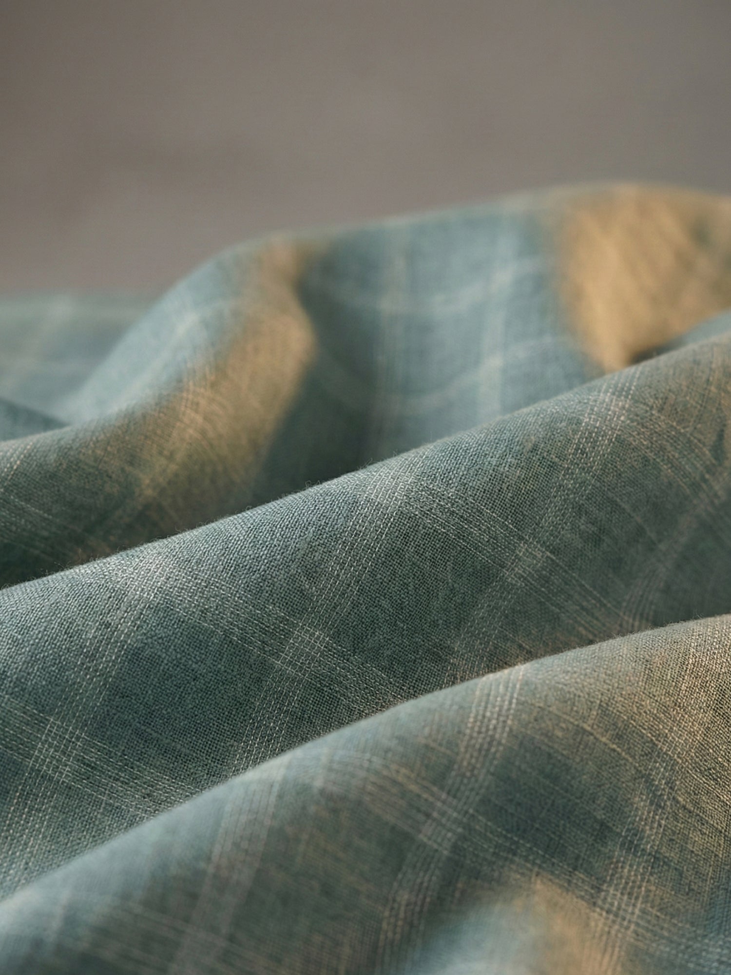 Aqua Sage 100% Pure Linen Checks Shirt - CiceroniMen Shirtsbhrāta