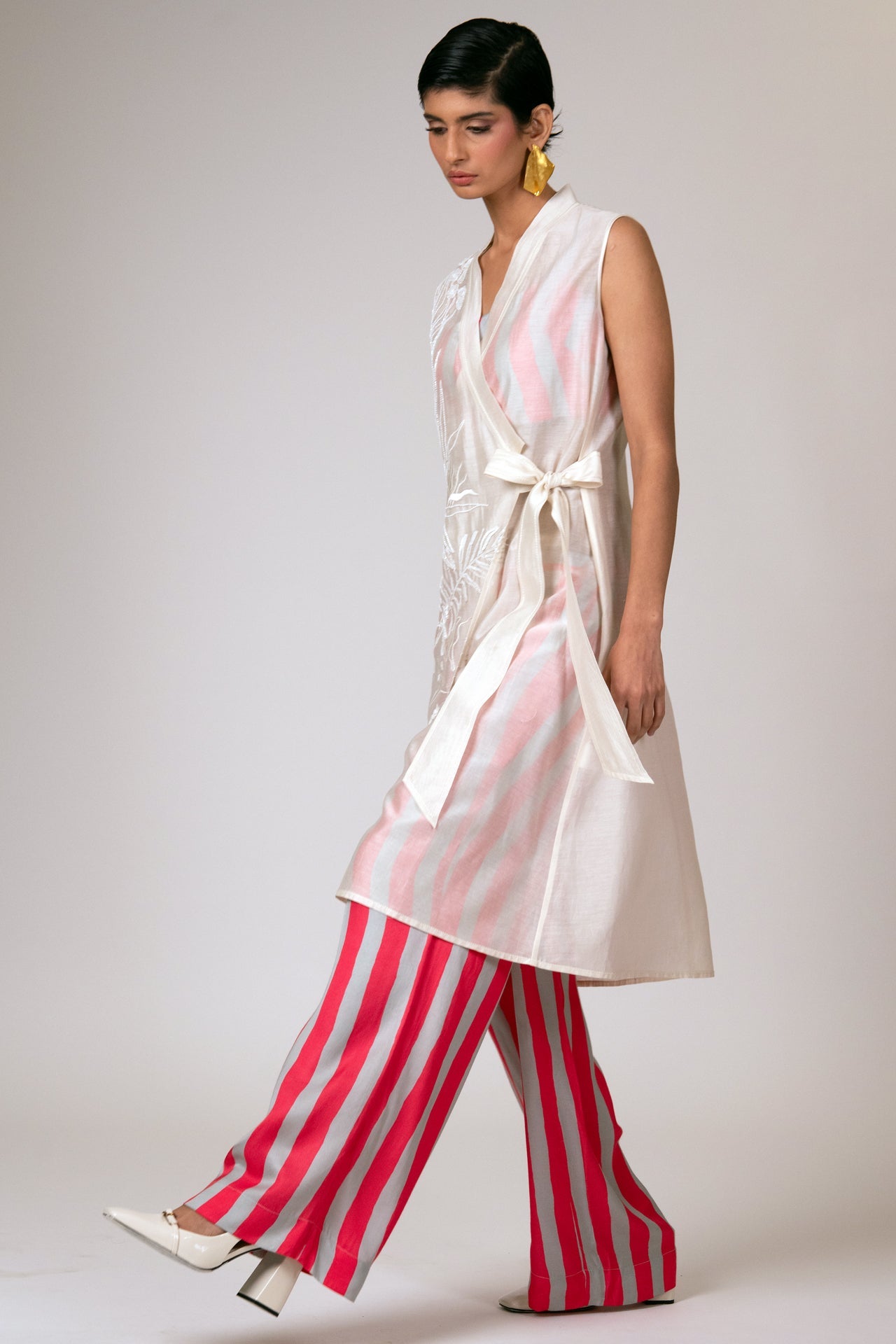 Argon - Sheer Wrap Dress, Bustier & Pants - CiceroniCo-ord SetMadder Much