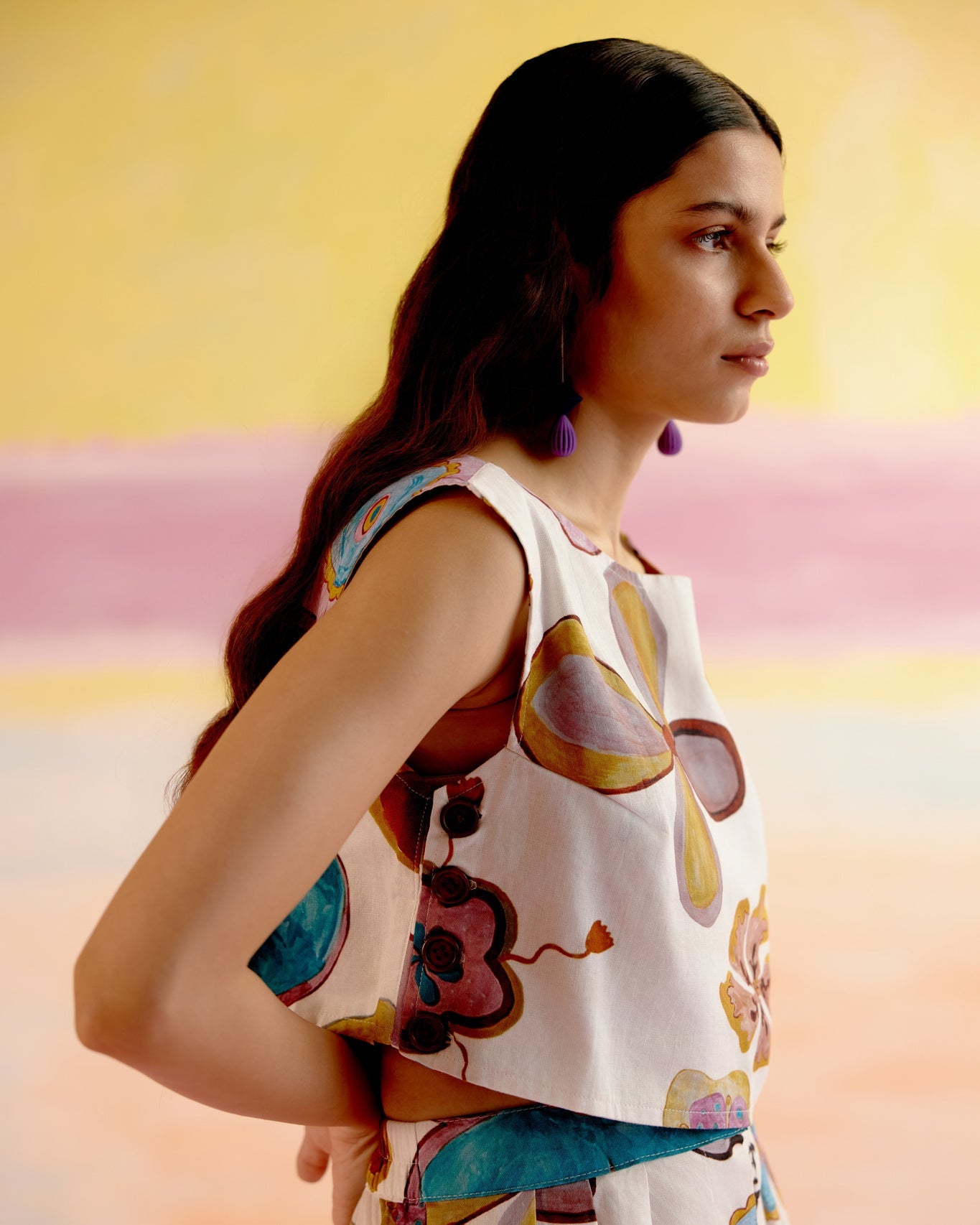 Art Set in Joy of Life Print - CiceroniSkirt SetHappi Space