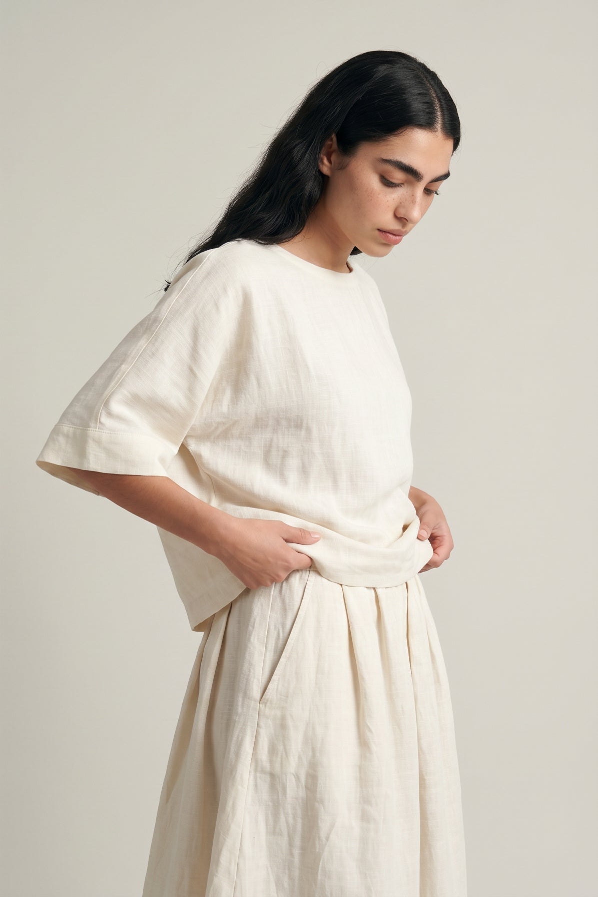 As of Now Set - Ivory - CiceroniSkirt SetPaeony