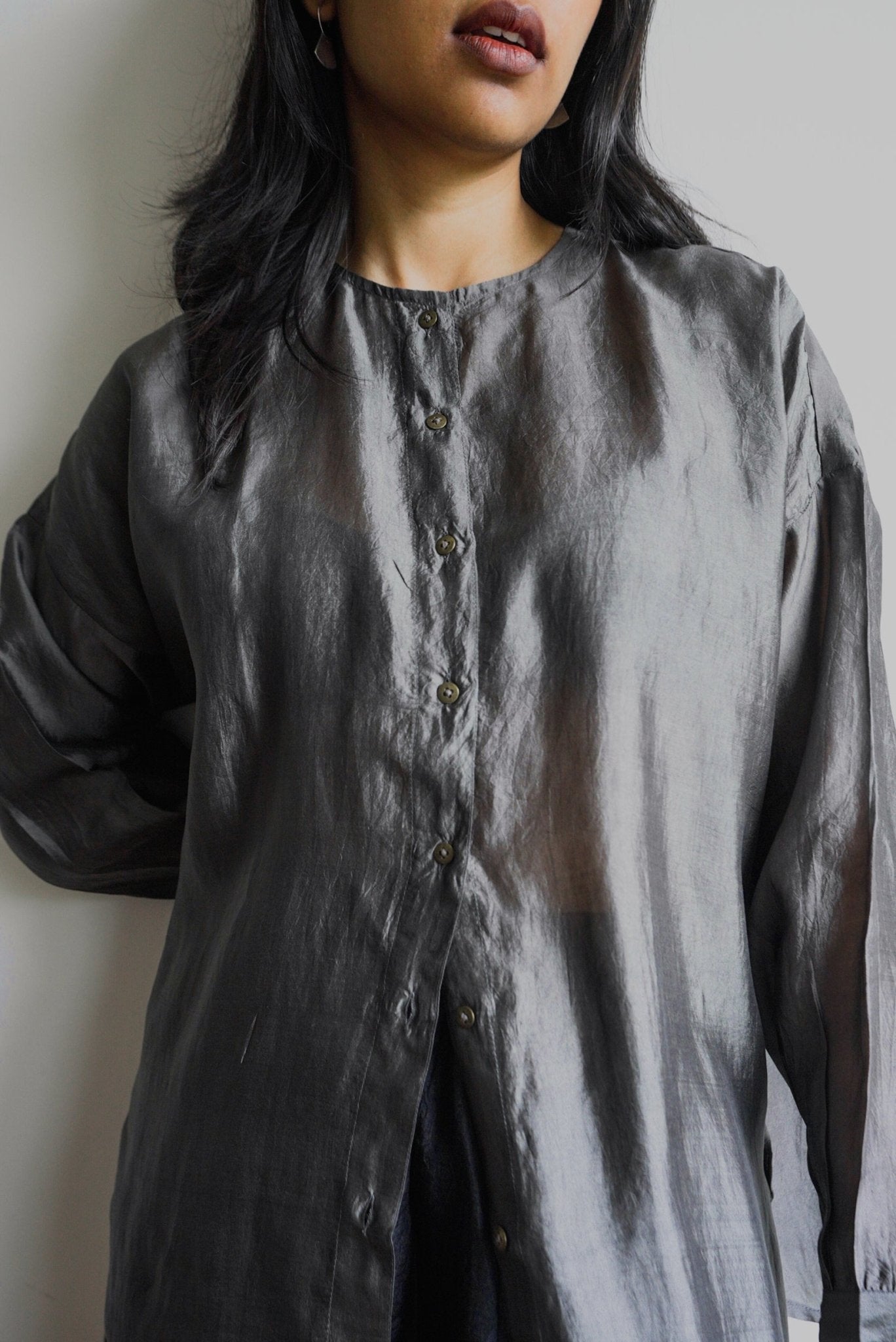 Ash Collarless Shirt - CiceroniWomen Shirtswith N.