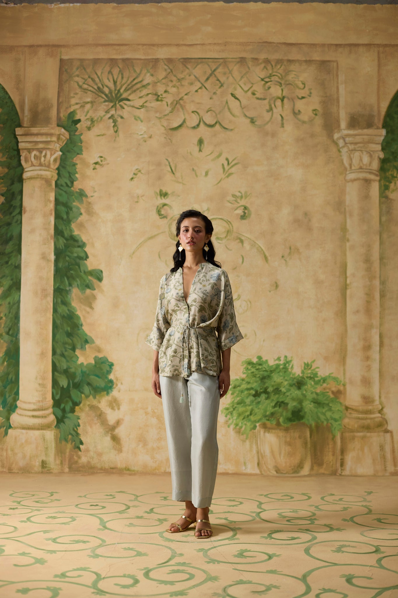 Ashen Co - ord Set - Grey and Light Blue - CiceroniCo - ord SetKhyati Rughani