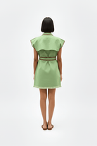 Asparagus Green - Tuscan Red Blazer Short Dress - CiceroniDressesNeora by NC