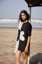 Asymmetric Contrast Dress - CiceroniDressesPriyanca Khanna