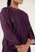 Aubergine Caftan Kurta (Set of 2) - CiceroniKurta Set, Festive WearNirjara