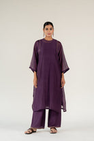 Aubergine Caftan Kurta (Set of 2) - CiceroniKurta Set, Festive WearNirjara