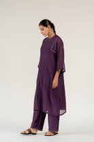 Aubergine Caftan Kurta (Set of 2) - CiceroniKurta Set, Festive WearNirjara