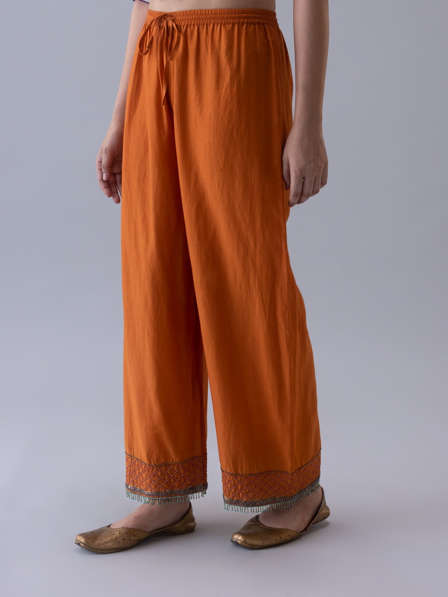 Ava Orange Pyjama - CiceroniWomen PantsShades of India