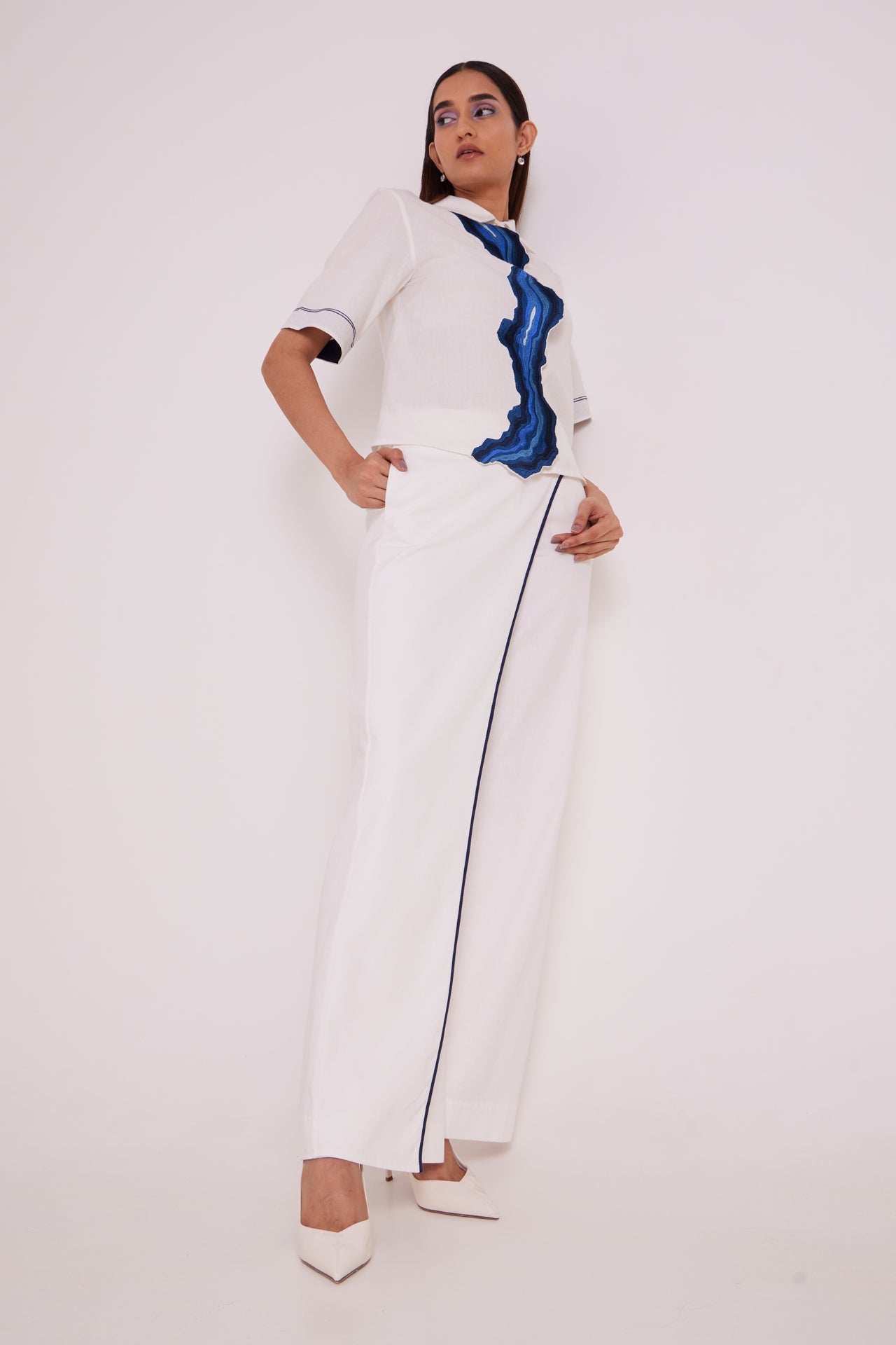 Avisa - Blue Current Co-ord Set - CiceroniCo-ord SetMadder Much