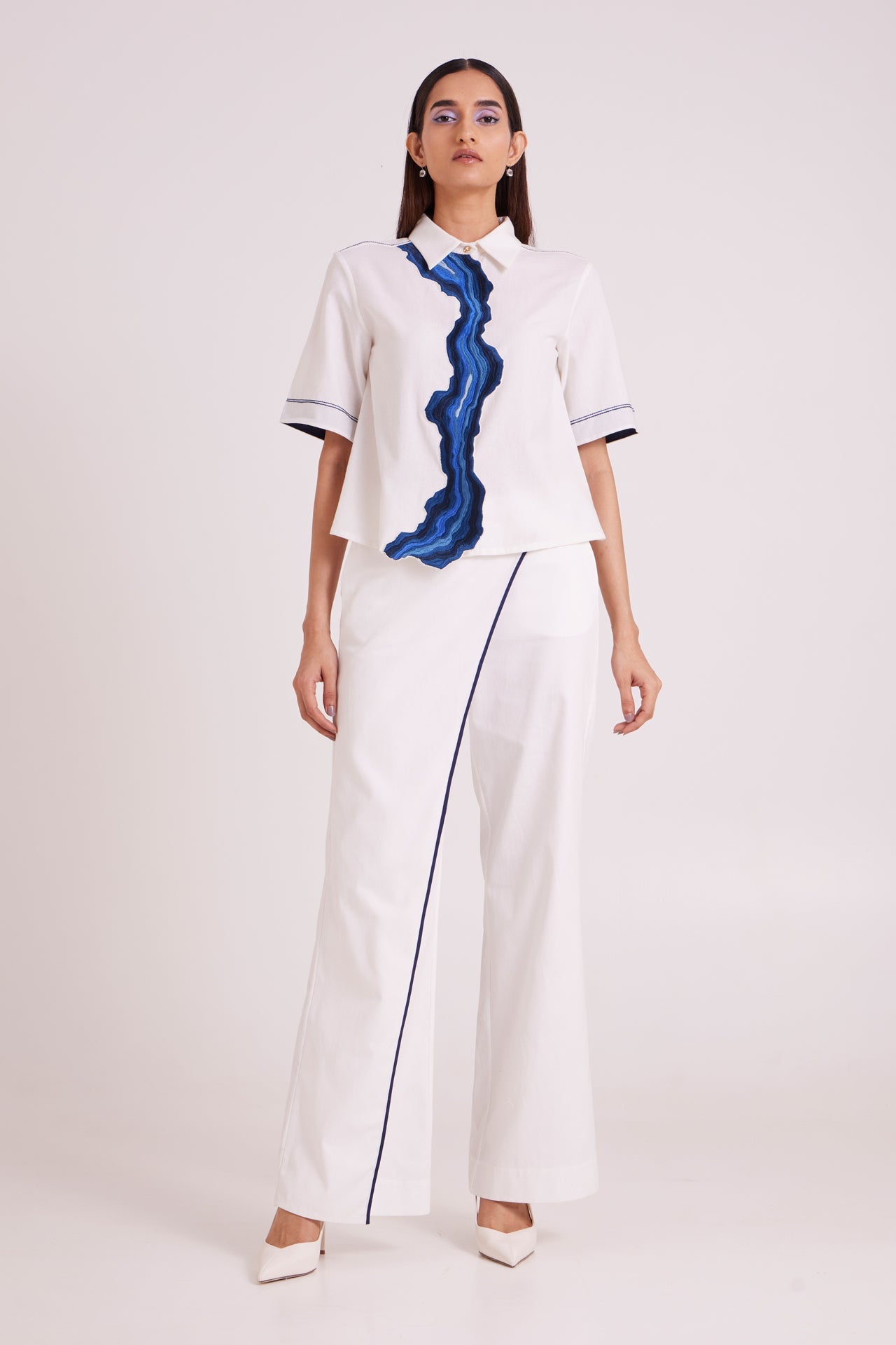 Avisa - Blue Current Co-ord Set - CiceroniCo-ord SetMadder Much