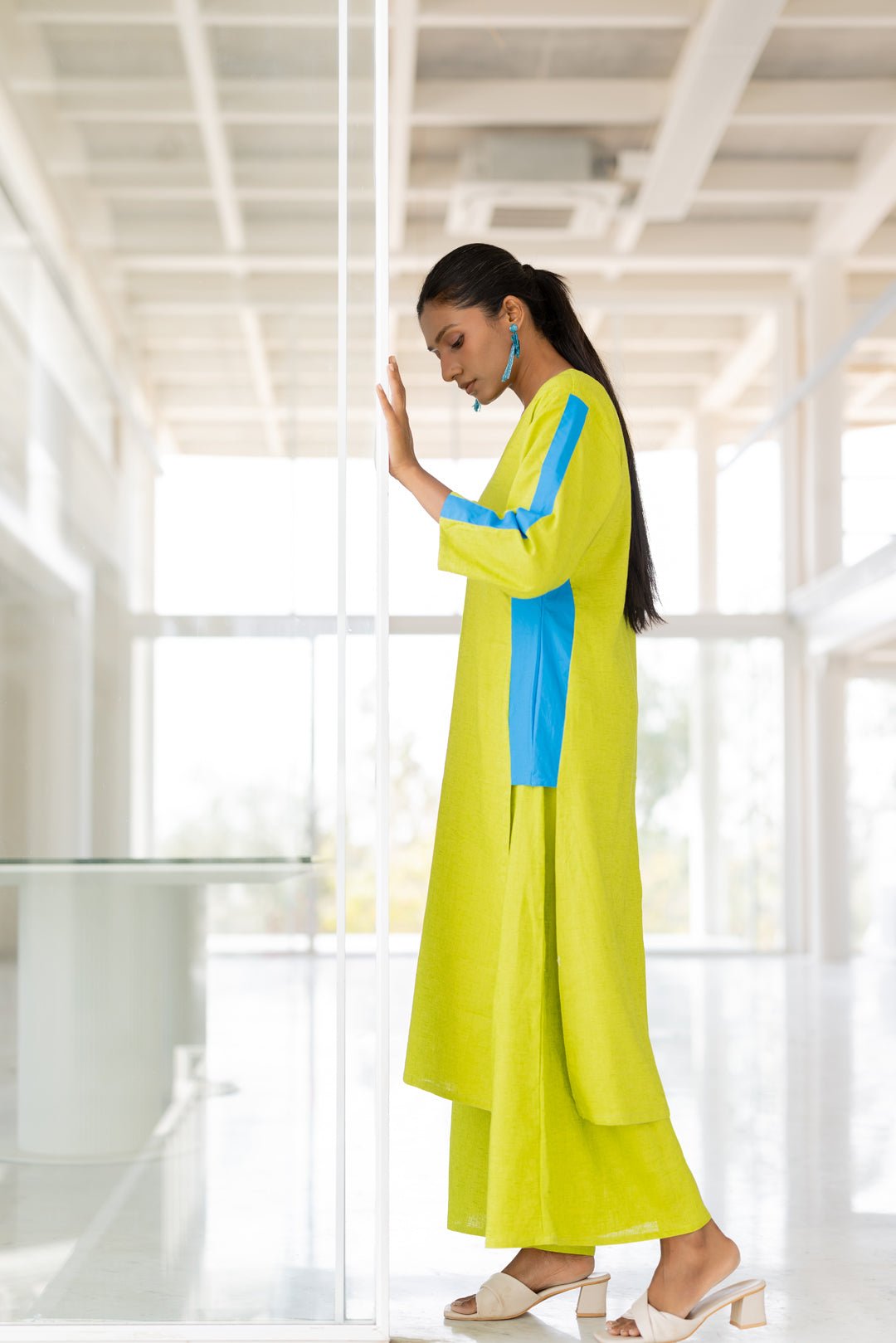 Avocado Azure Box Slit Kurta Set - CiceroniKurta Set, Everyday WearSilai Studio