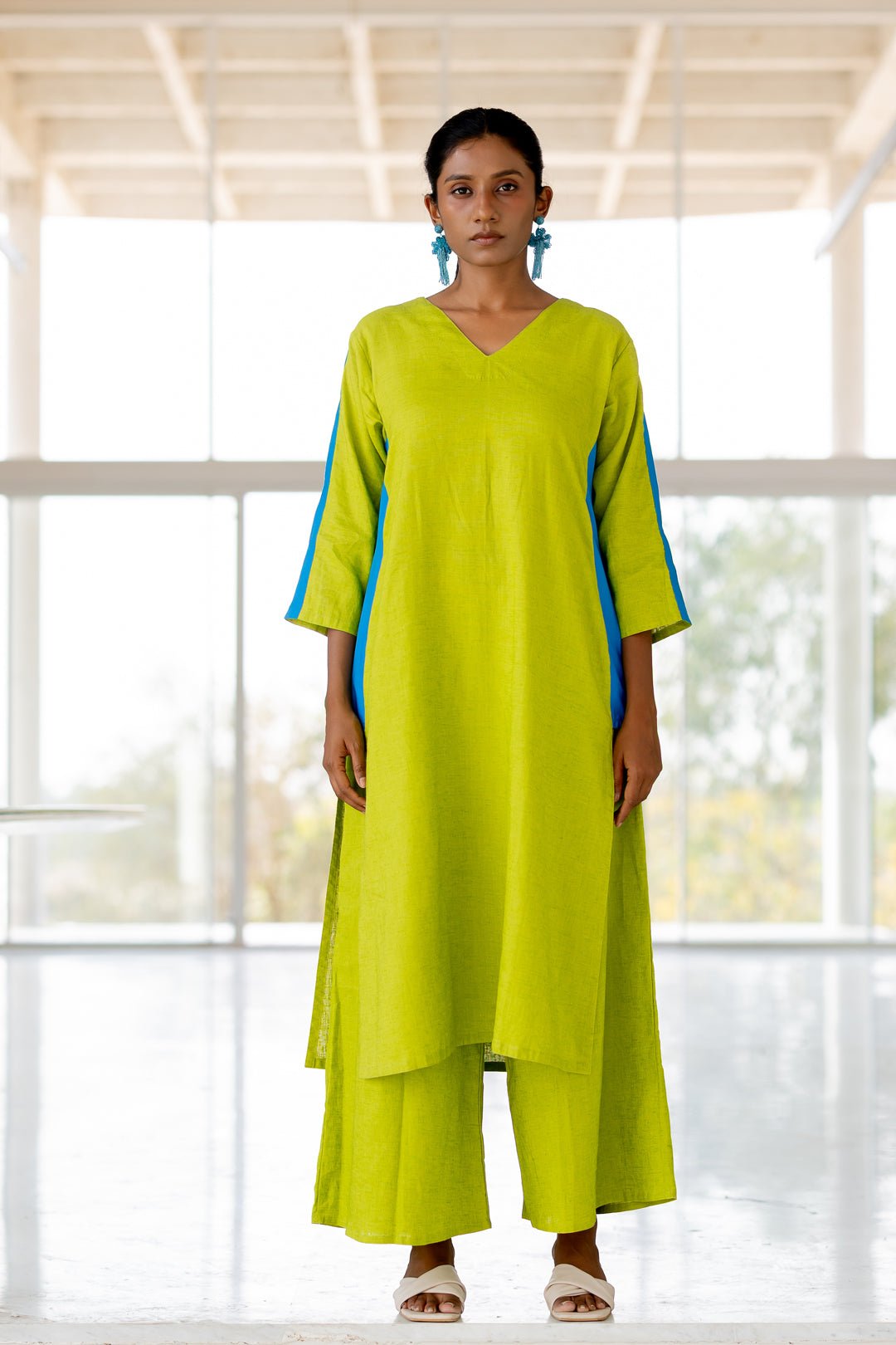 Avocado Azure Box Slit Kurta Set - CiceroniKurta Set, Everyday WearSilai Studio