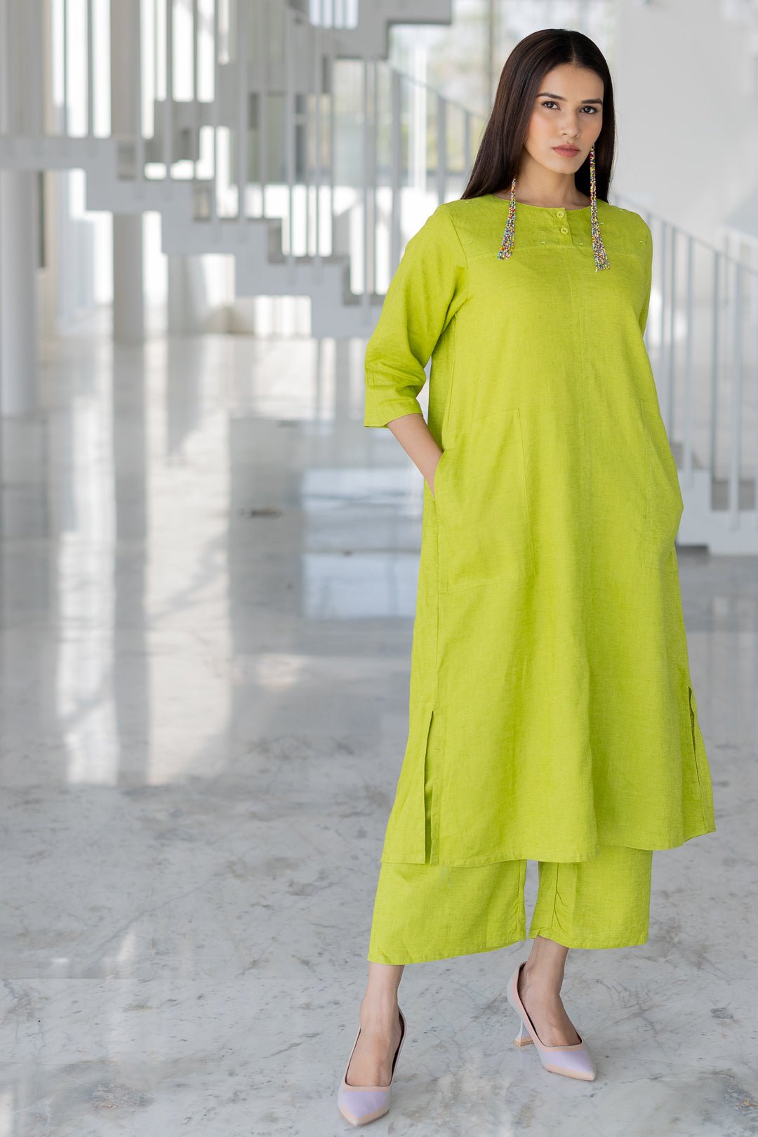 Avocado Green Kurta Set - CiceroniKurta Set, Everyday WearSilai Studio