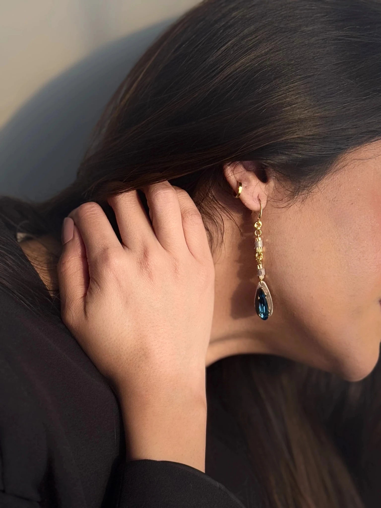 Azure Drop Earrings - CiceroniEarringsNoupelle