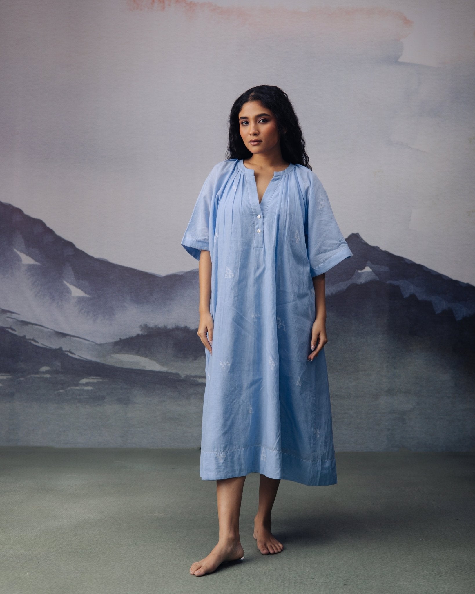 Azure Long Dress - CiceroniDressesGulmohar Calcutta
