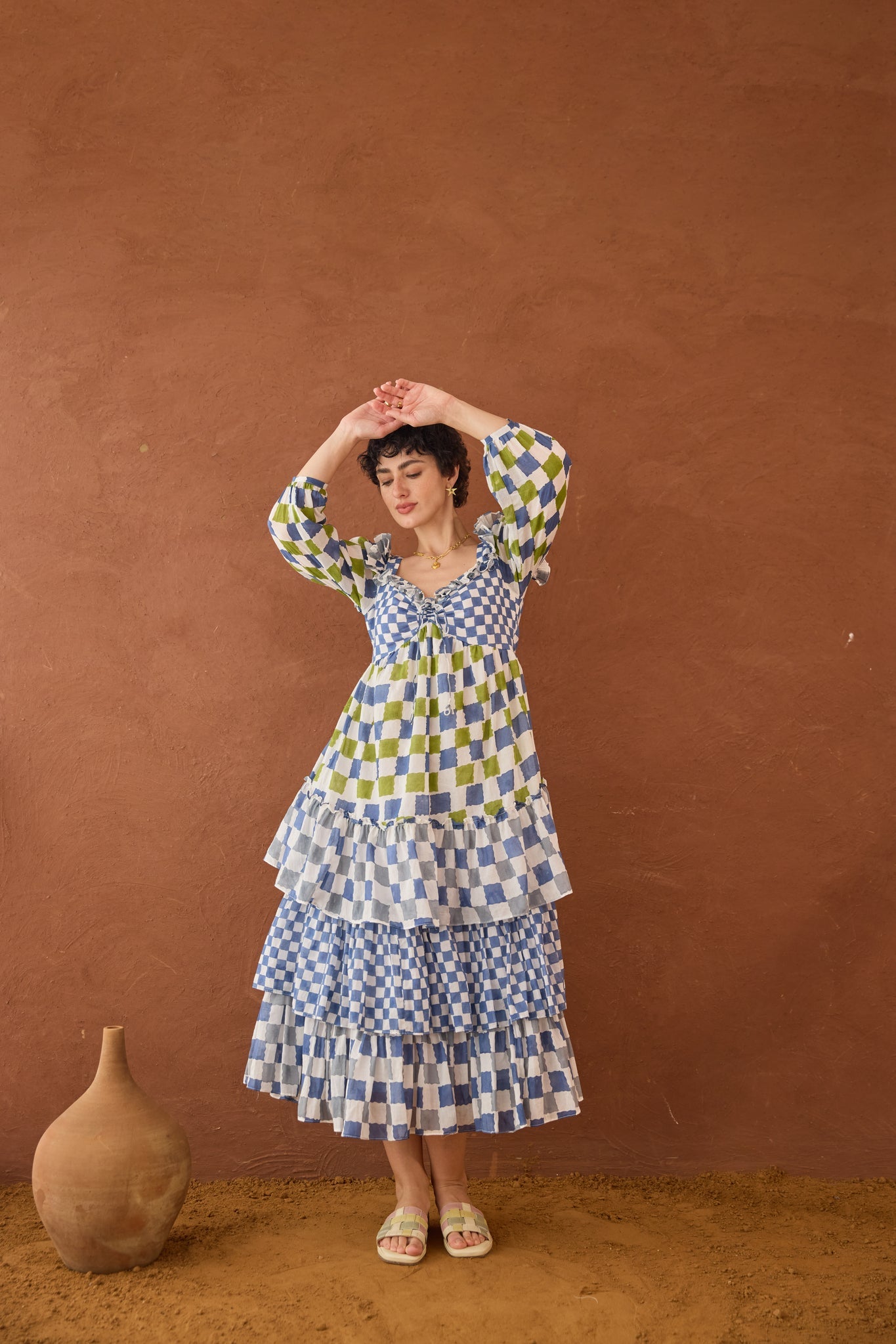 Azure Mosaic Dress - CiceroniDressesTaro