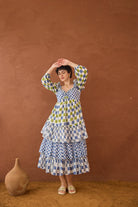 Azure Mosaic Dress - CiceroniDressesTaro