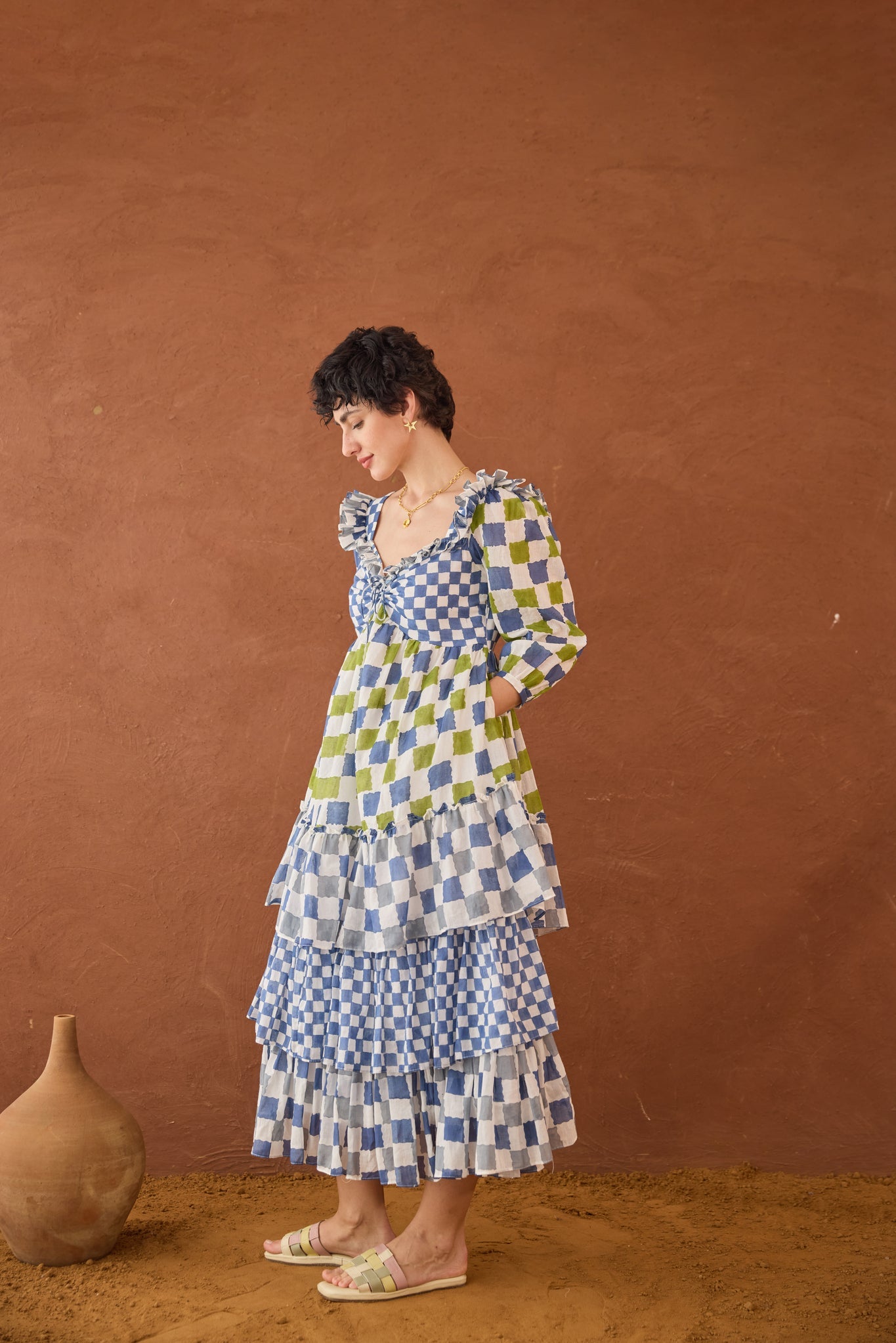 Azure Mosaic Dress - CiceroniDressesTaro