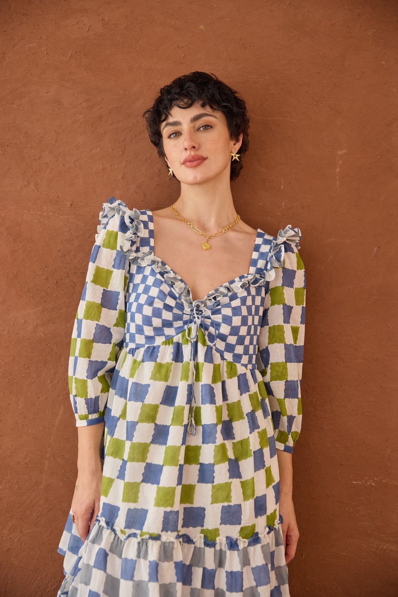 Azure Mosaic Dress - CiceroniDressesTaro