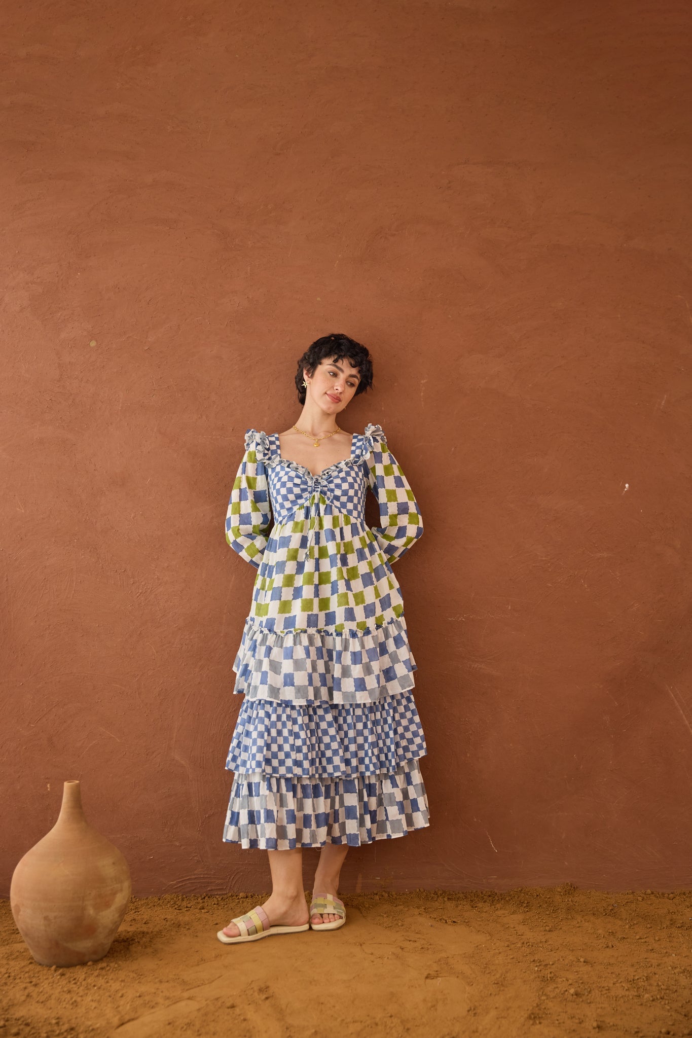 Azure Mosaic Dress - CiceroniDressesTaro