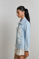 Azure Sea Folk Jacket - CiceroniJacketsShimona