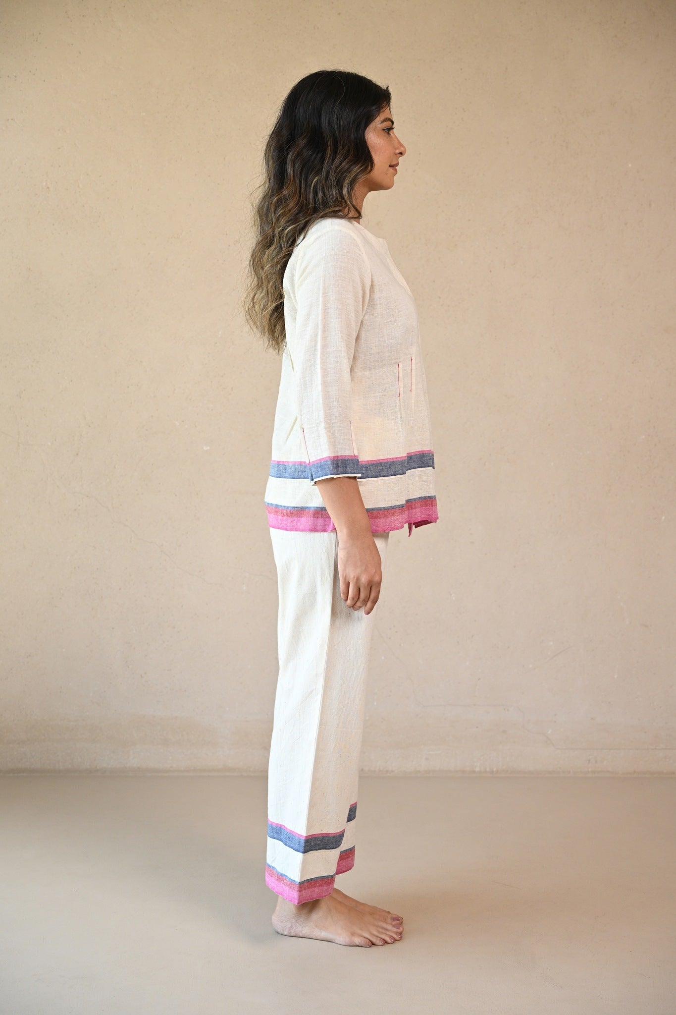 Azure Tunic - Natural White - CiceroniTopsRang by Rajvi