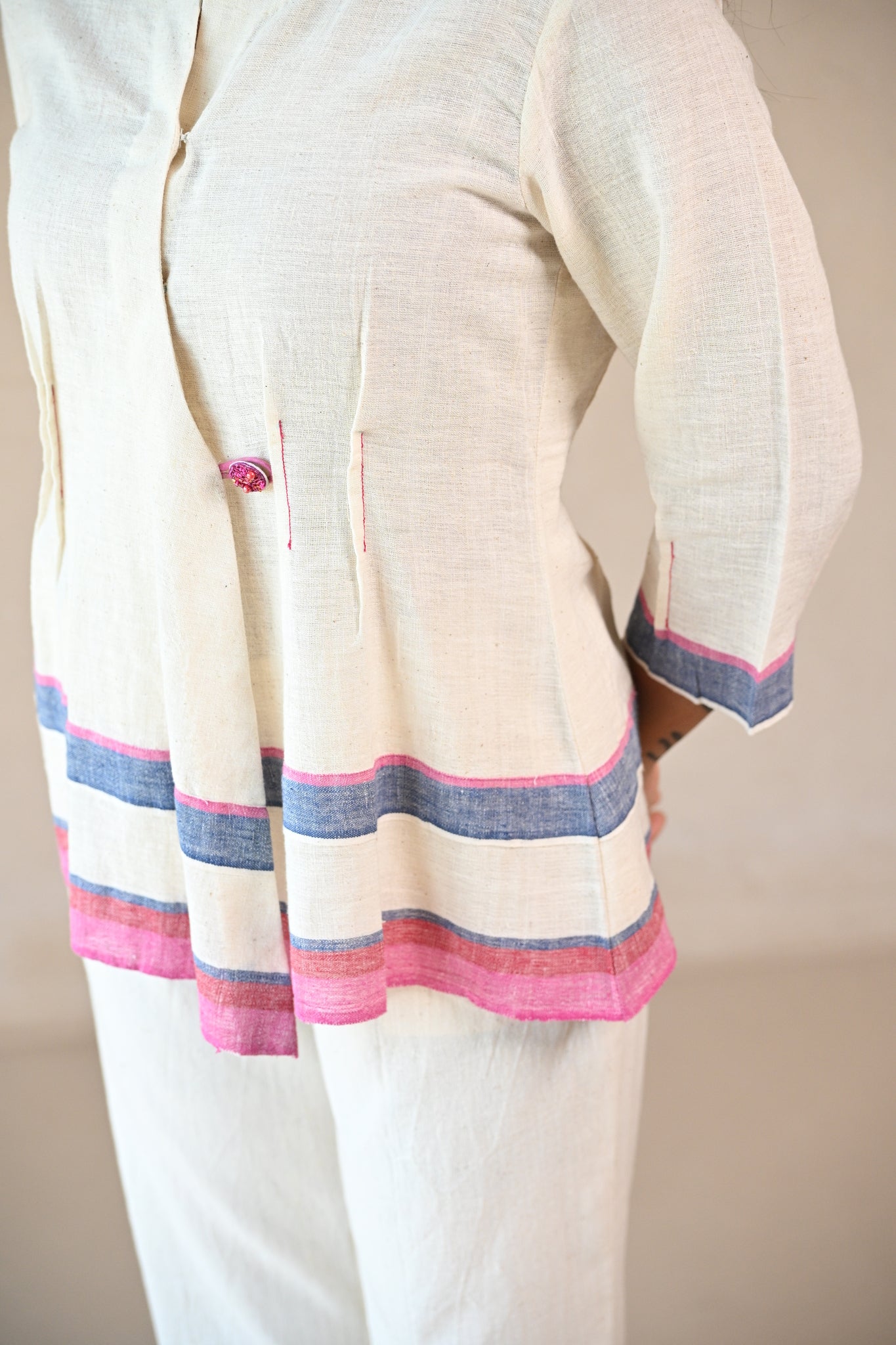 Azure Tunic - Natural White - CiceroniTopsRang by Rajvi