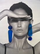 Back to the 60's - Elongated - Blue - CiceroniEarringsShivani Vaishnavi