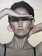 Back to the 60's - Hexagonal - Pink - CiceroniEarringsShivani Vaishnavi