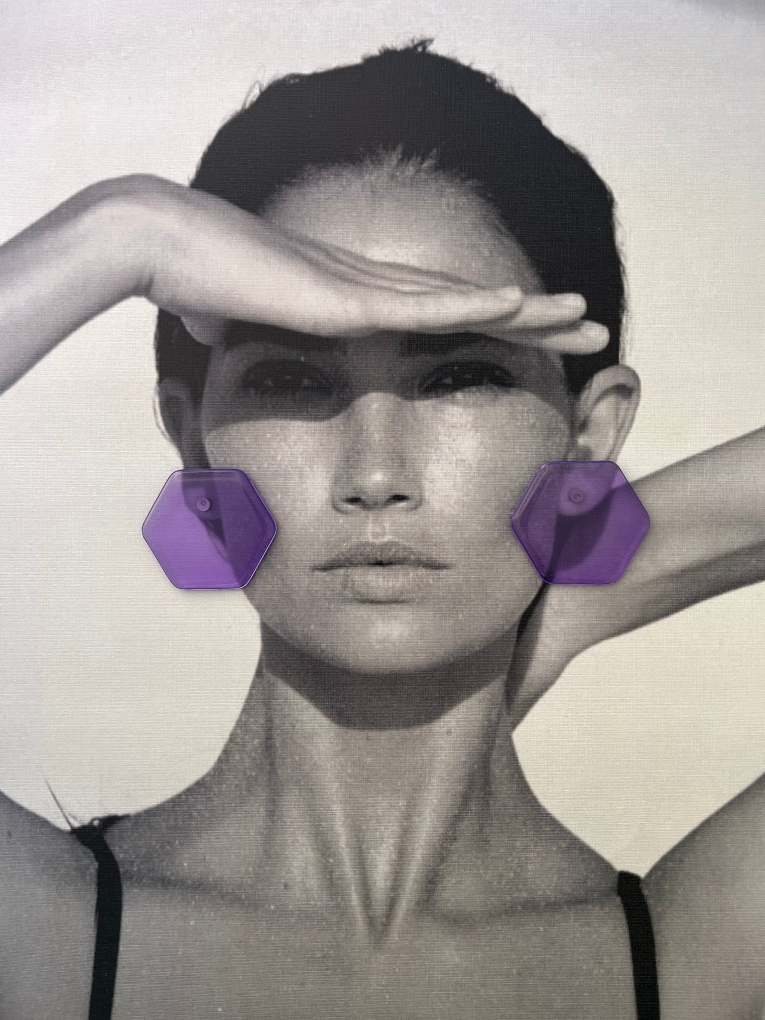 Back to the 60's - Hexagonal - Purple - CiceroniEarringsShivani Vaishnavi