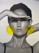Back to the 60's - Oval - Yellow - CiceroniEarringsShivani Vaishnavi