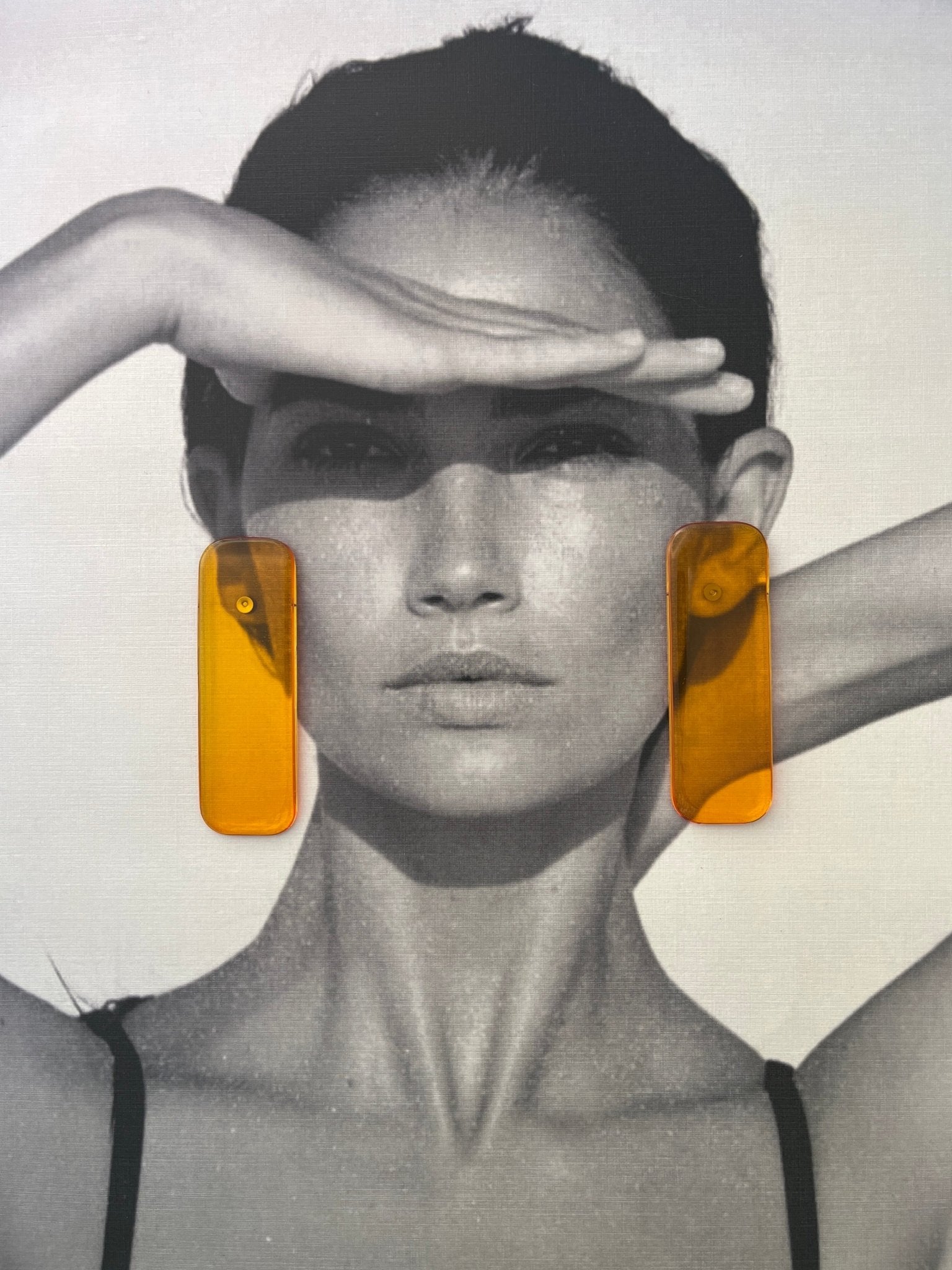 Back to the 60's - Rectangle - Orange - CiceroniEarringsShivani Vaishnavi