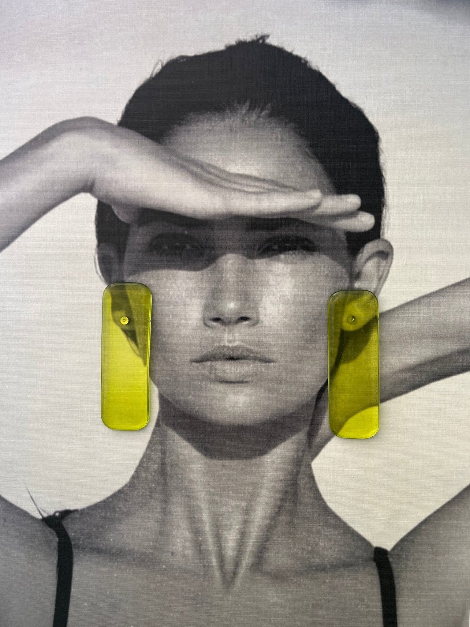 Back to the 60's - Rectangle - Yellow - CiceroniEarringsShivani Vaishnavi
