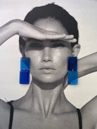 Back to the 60's - Square - Blue - CiceroniEarringsShivani Vaishnavi