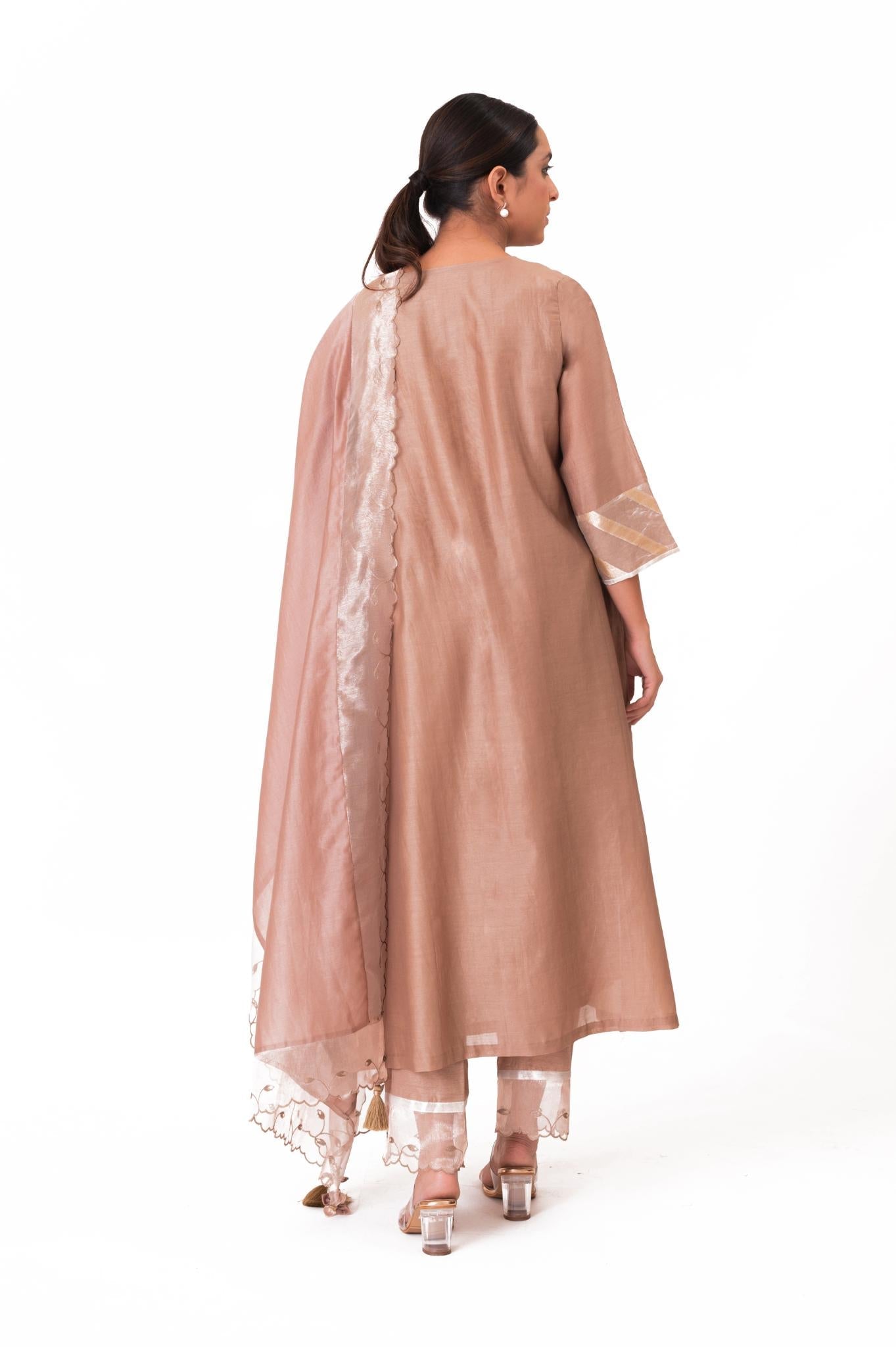 Banarasi Yoke Kurta Set - Ekru - CiceroniKurta Set, Festive wearBhavik Shah