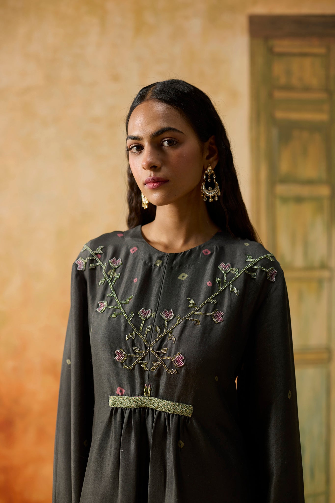 Bandani Kurta Set - Charcoal Grey - CiceroniKurta Set, Festive WearKhyati Rughani