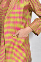Bangalore Silk Checks Blazer - CiceroniJacketsHiranya