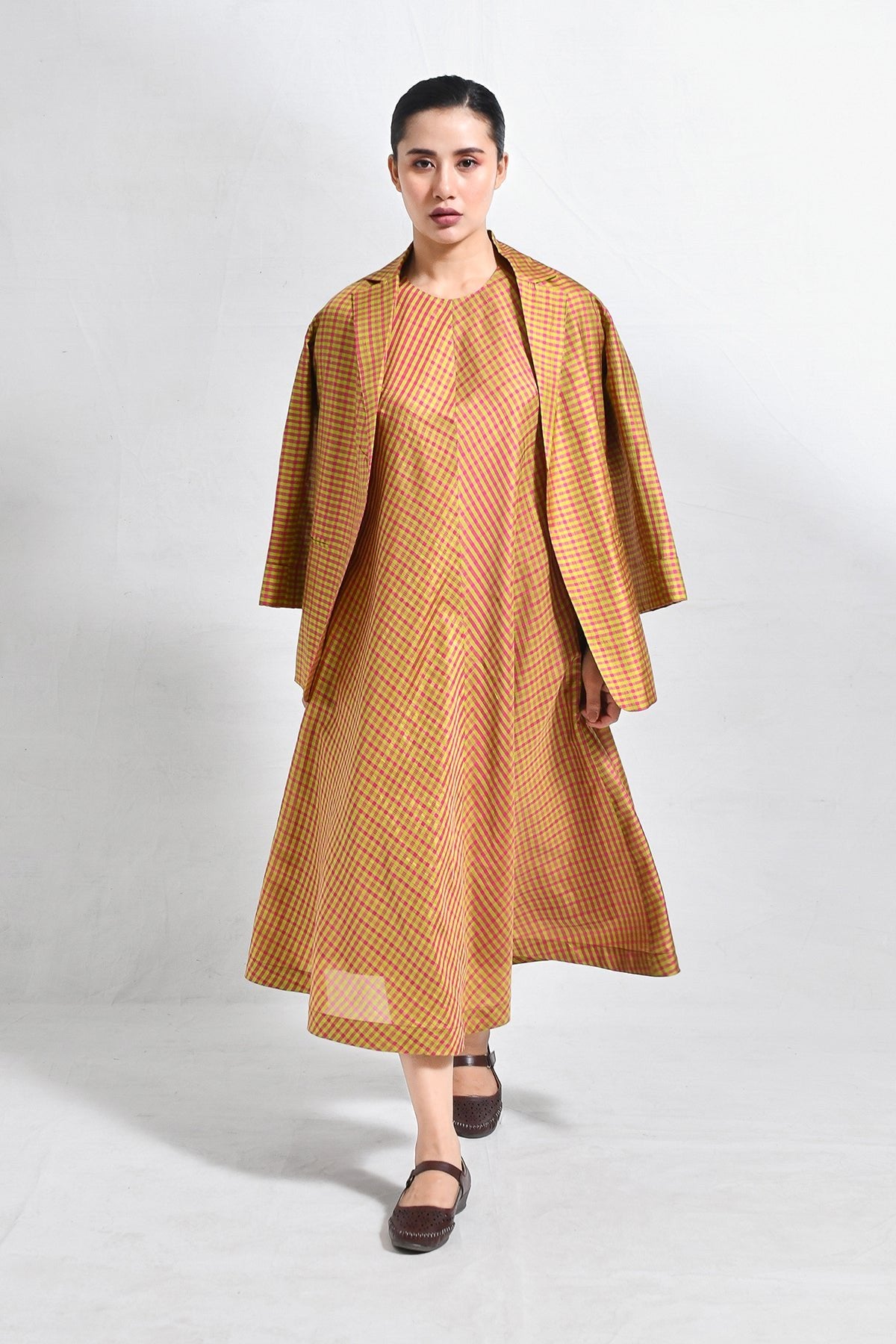 Bangalore Silk Checks Blazer - CiceroniJacketsHiranya