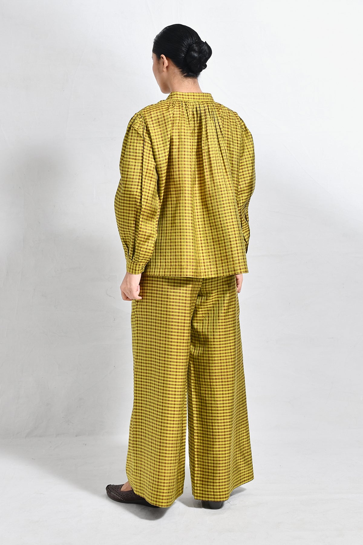 Bangalore Silk Lounge Co - ord (Set of 2) - Mustard & Brown - CiceroniCo - ord SetHiranya