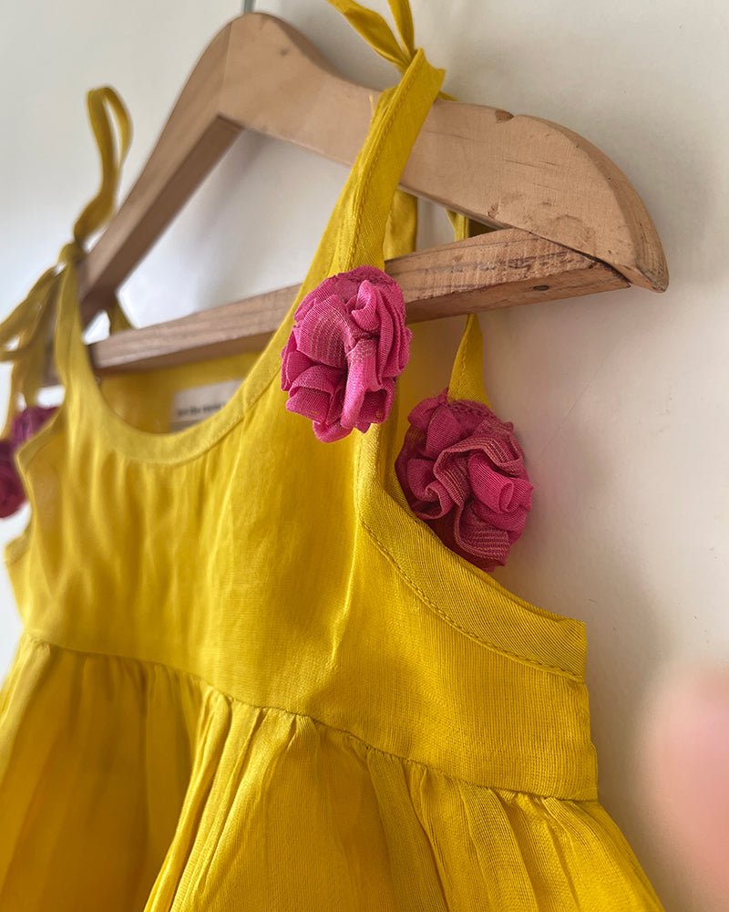 Basant Yellow Infant Tiered Festive Dress - CiceroniDressesLove The World Today