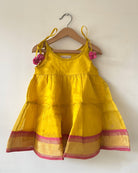 Basant Yellow Infant Tiered Festive Dress - CiceroniDressesLove The World Today
